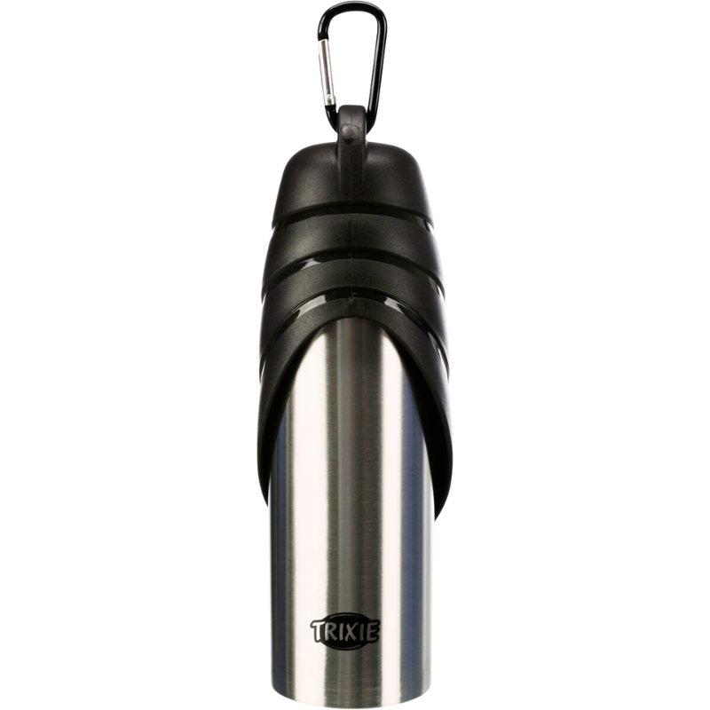 Flasche mit Trinknapf 750 ml – Praktische Lösung für die Wasserversorgung deines Hundes unterwegs!