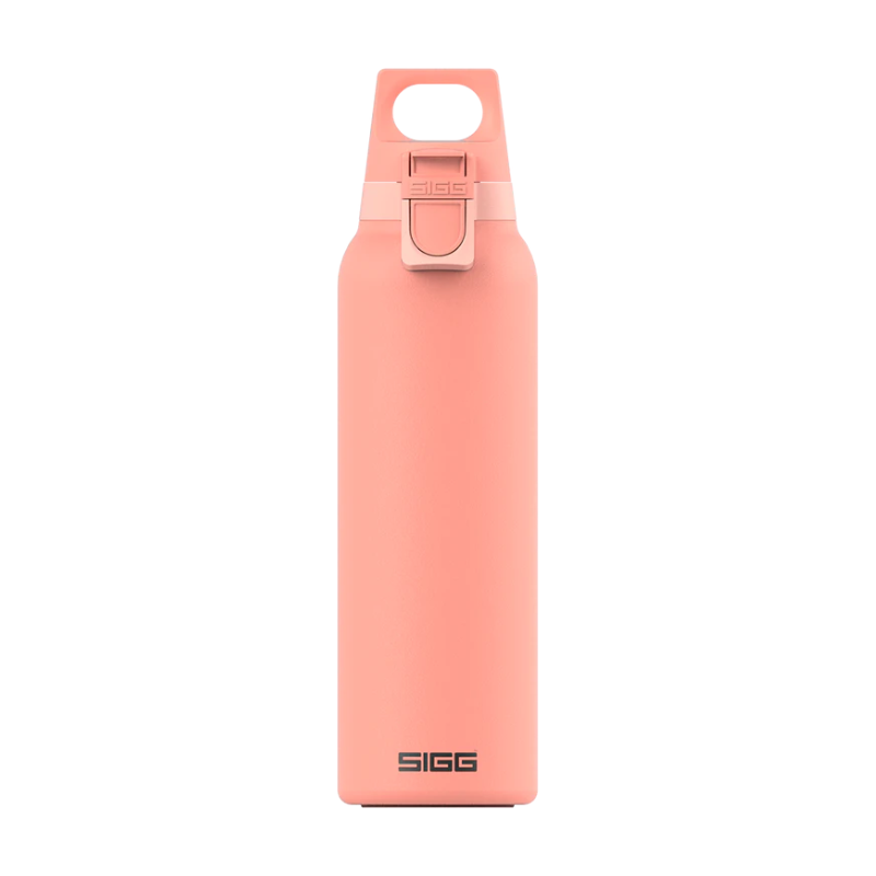 Die SIGG Trinkflasche 0.55L Light in sanftem Shy Pink. Diese ultraleichte, langlebige und stilvolle Flasche besteht aus recycelbarem Aluminium und ist perfekt für den Alltag, Sport und Reisen. Der praktische One-Hand-Verschluss ermöglicht einfaches Trinken, während die Flasche auslaufsicher, BPA-frei und nachhaltig produziert ist.